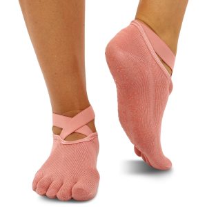 Chaussettes de yoga et de pilates antidérapantes à bout fermé