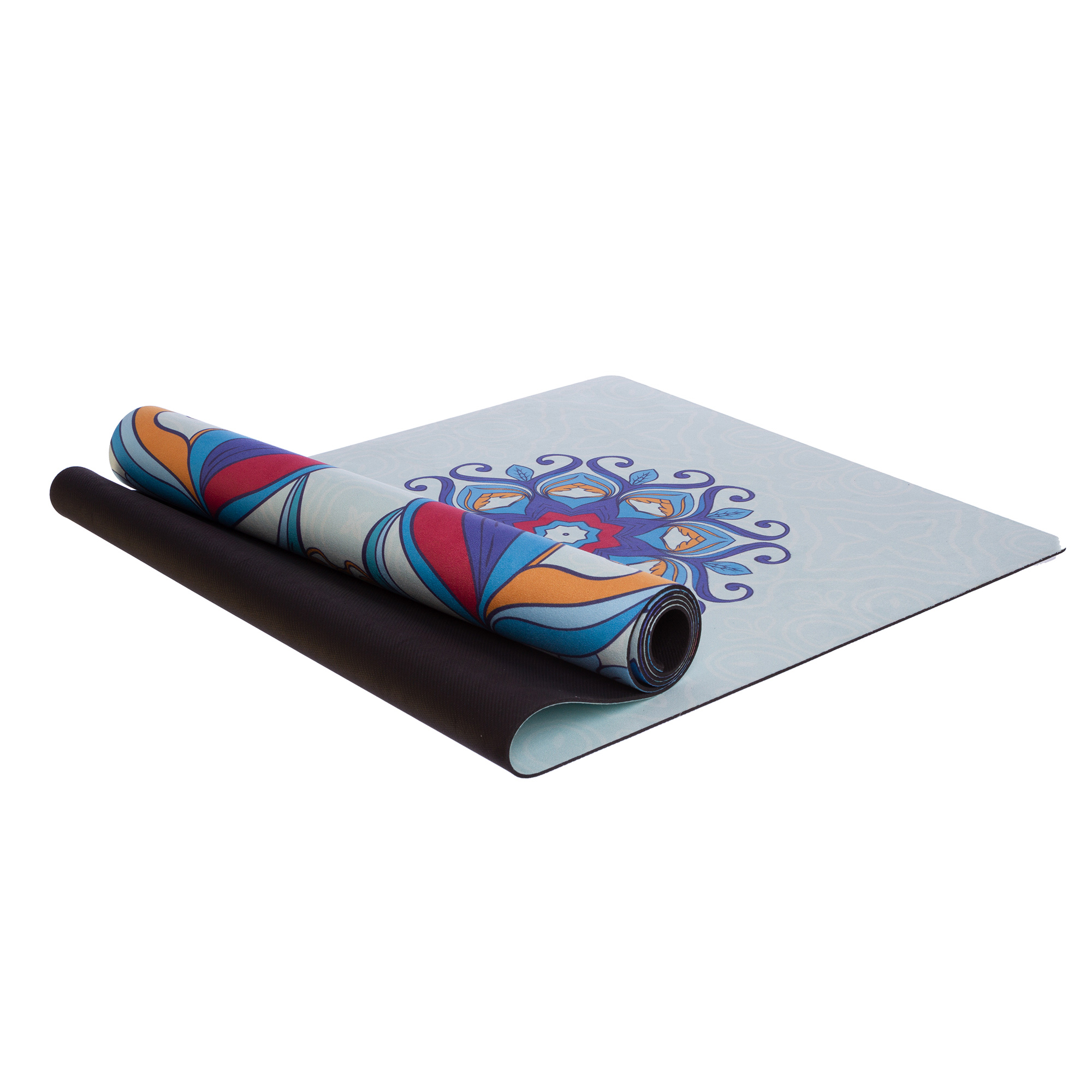 Tapis de yoga en caoutchouc suédé bleu menthe